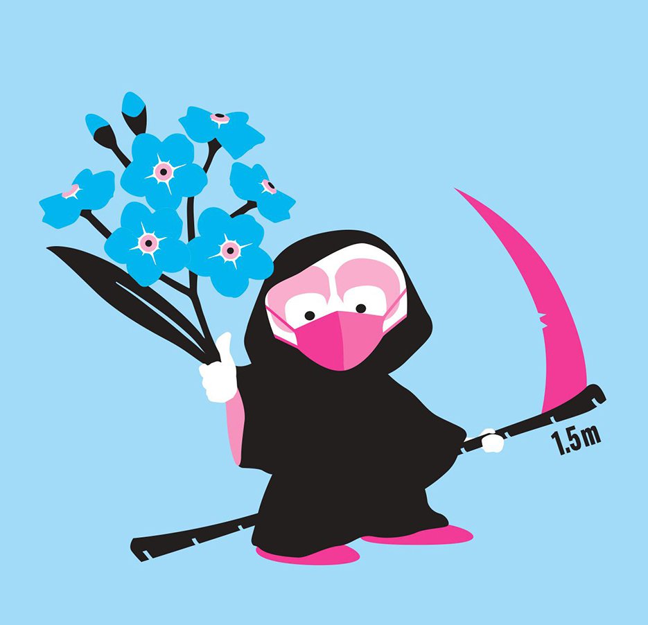 Kleine Hein Corona Campagnebeeld 2020. Illustratie: Museum Tot Zover & Kathrin Hero