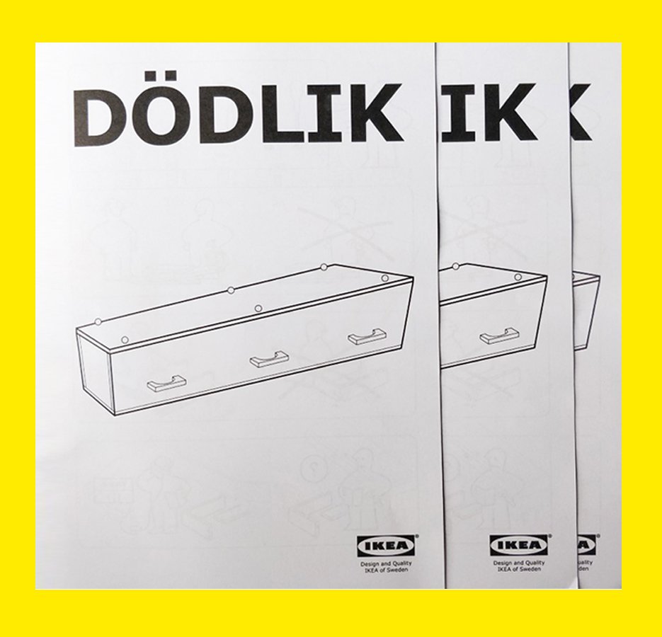 Fictieve IKEA instruktiehandleidingen voor Dödlik