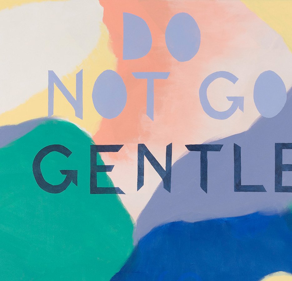 Detail of the painting 'Do not go gentle into that good  night' (2018)