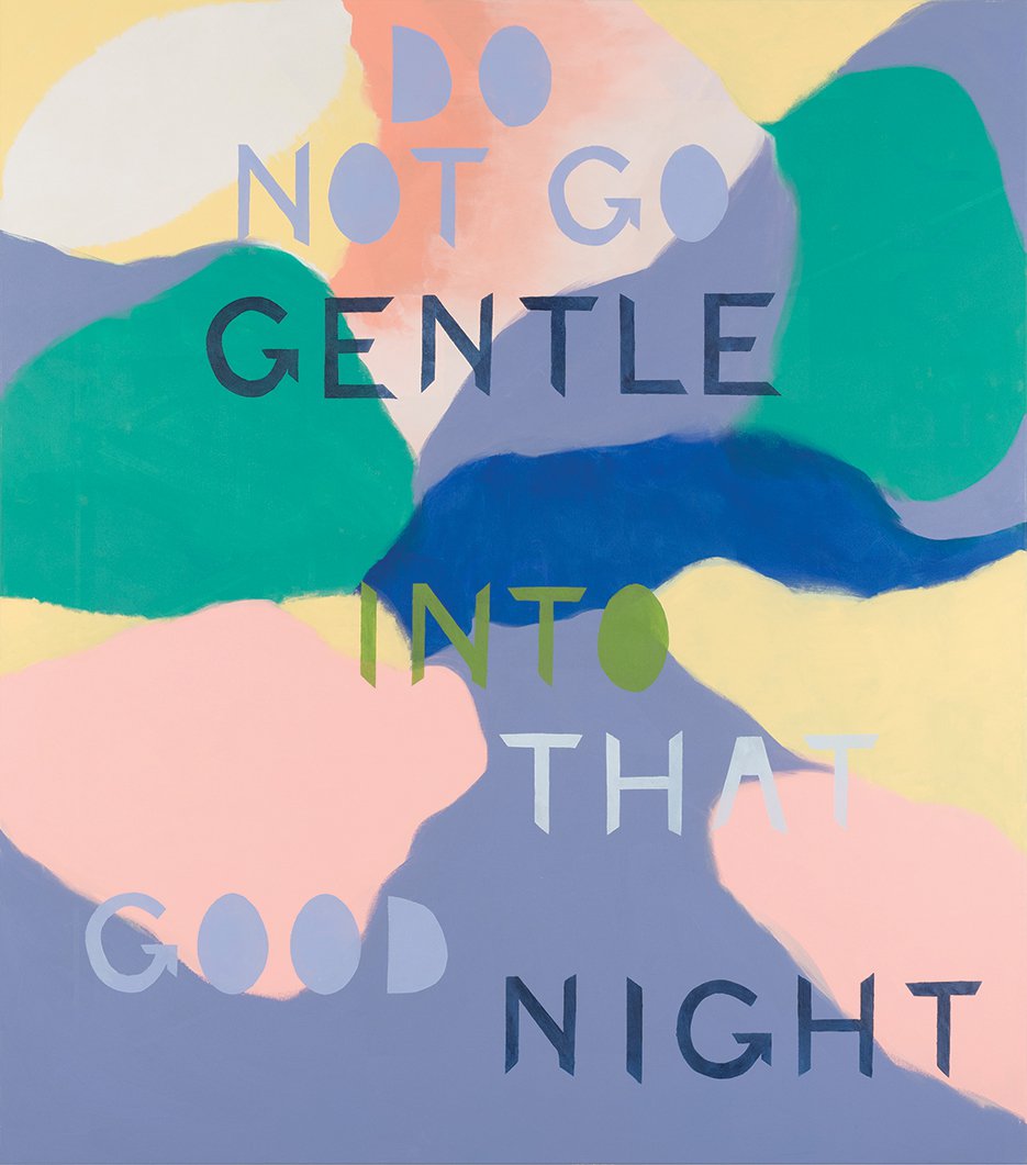 'Do not go gentle into that good  night' , acryl op doek, 160x140cm, 2018